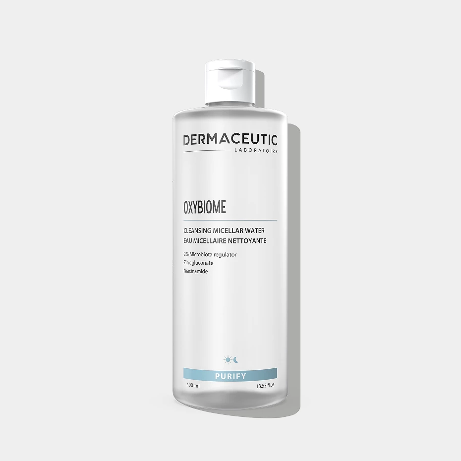 Dermaceutic Oxybiome. Очищающая мицеллярная вода для эффективного удаления загрязнений, включая микрочастицы углерода